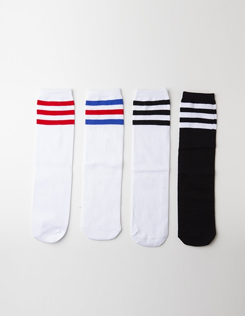 삼선 롱롱 - socks (4종1set)
