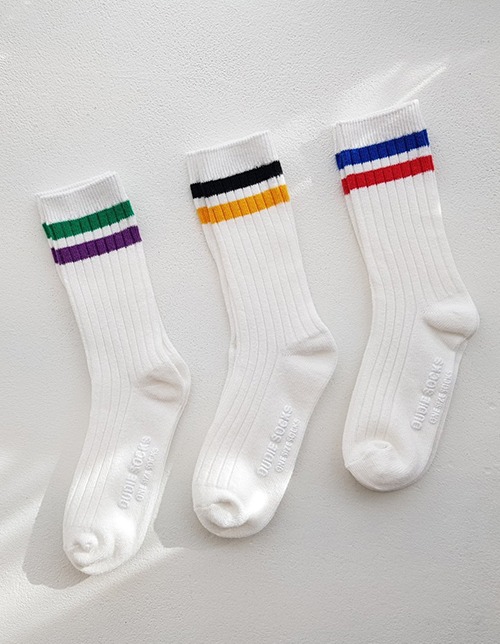 투컬러 라인 - socks (3종1set)