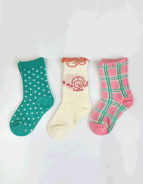 말괄량이 삐삐 - socks (3종1set)